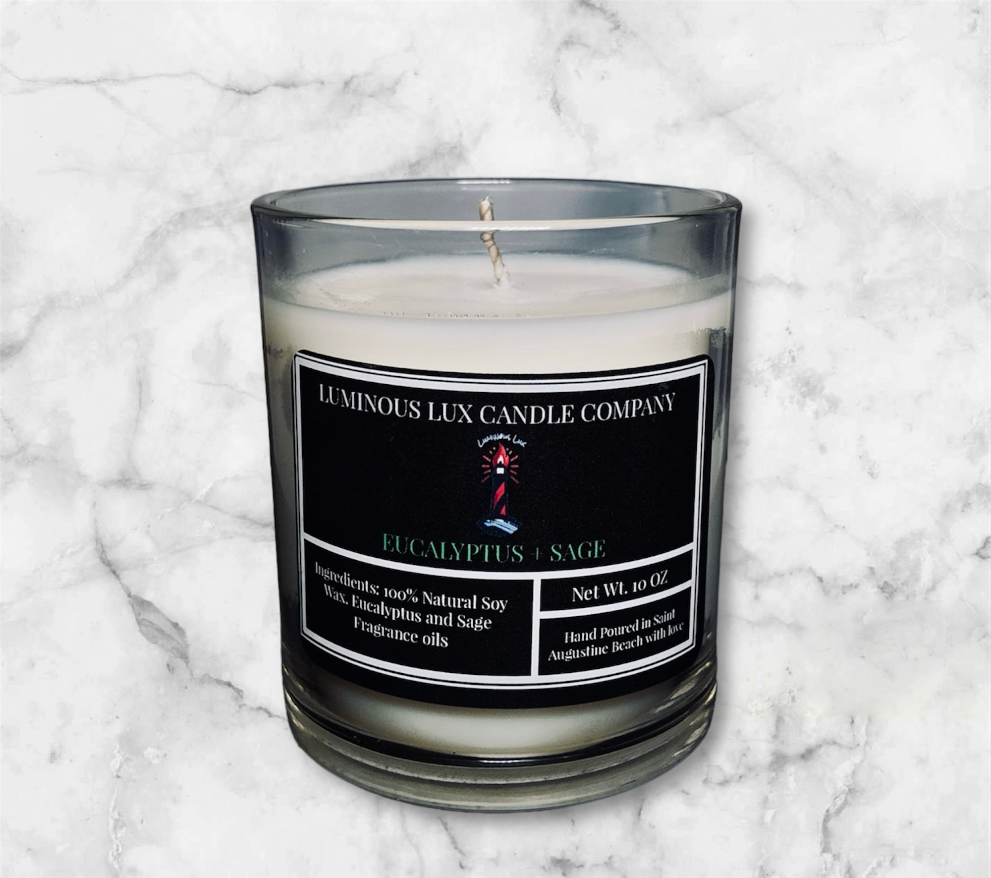 EUCALYPTUS + SAGE CANDLE – Luminous Lux Candle Company